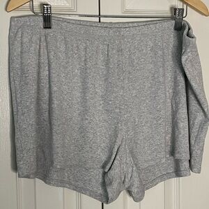 NWT Skims Cotton Rib Loose Shorts in Light Heather Grey Size 2X